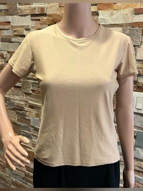 Fendi Jeans Short Sleeve Crewneck Tee in Beige